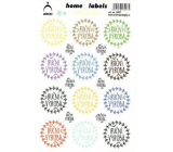 Arch Home Labels Home Labels Aufkleber Handgefertigt farbig 12 x 18 cm