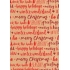 Ditipo Geschenkpapier 70 x 200 cm Weihnachten KRAFT roter Schriftzug