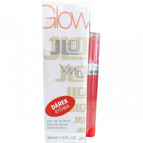 Jennifer Lopez Glow By JLo Eau de Toilette für Frauen 30 ml + Revlon Ultra HD Gel Lipcolor Lipstick 725 Sunset 1,7 g, Geschenkset für Frauen