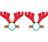 Rappa Weihnachts-Rentier-Stirnband mit Ohren für Kinder 1 Stück