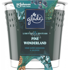 Glade Pine Wonderland Kiefern- und Wacholderduftkerze im Glas, Brenndauer bis zu 38 Stunden 129 g