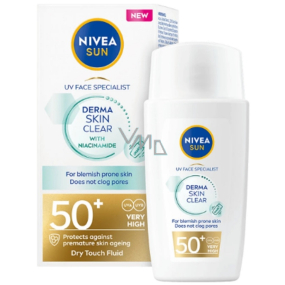 Nivea Sun Derma Skin Clear OF 50+ Leichter Sonnenschutz 40 ml
