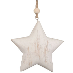 Holzstern zum Aufhängen mit Patina grau 9 cm Holzstern zum Aufhängen mit Patina grau 9 cm
