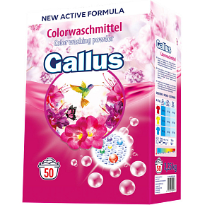 Gallus prací prášek, 50 dávek, color, 3,25 kg Gallus prací prášek, 50 dávek, color, 3,25 kg