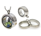 Medailon s otočným uzávěrem nerezový ocelová barva tloušťka 11 mm x 25 mm