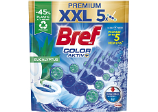 Bref Color Aktiv Eucalyptus fester WC-Block, 5× 50 g