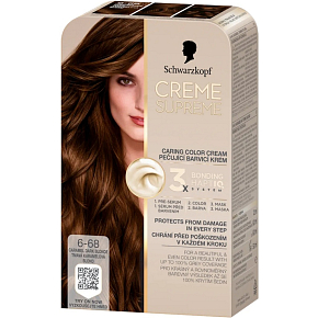 Schwarzkopf Creme Supreme Haarfarbe 6-68 dunkles Karamellblond 60 ml Schwarzkopf Creme Supreme Haarfarbe 6-68 dunkles Karamellblond 60 ml