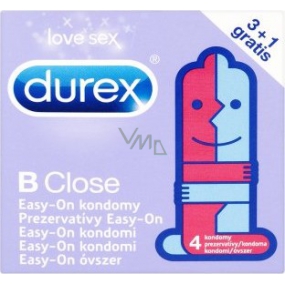 Durex B Close Easy-On-Kondom für leichteren Sitz 3 + 1 Nennweite: je 52,5 mm