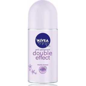 Nivea Double Effect Violet Senses Ball Antitranspirant Deodorant Roll-On für Frauen 50 ml