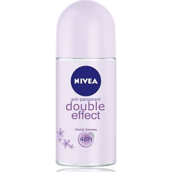 Nivea Double Effect Violet Senses Ball Antitranspirant Deodorant Roll-On für Frauen 50 ml