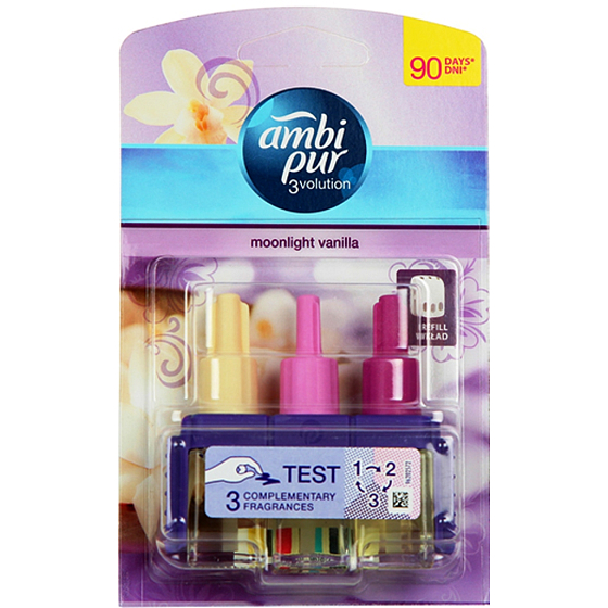 Nachfüllen von Ambi Pur 3 Volution Moonlight Vanilla elektrischem Lufterfrischer 3 x 20 ml