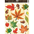 Fensterfolie ohne Kleber Herbstlaub mit Eicheln 42 x 30 cm 1 Stück