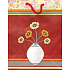 Nekupto Geschenk Papiertüte 32,5 x 26 x 13 cm Blume in einer Vase