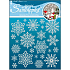 Schneeflockenaufkleber mit Schneeeffekt 18 x 18 cm