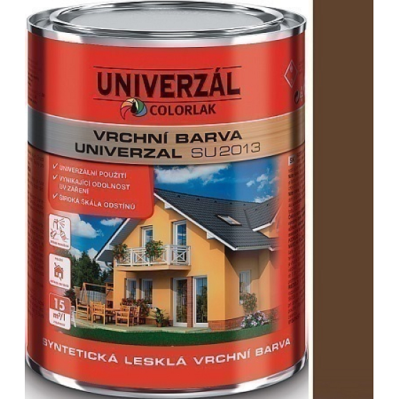 Colorlak Univerzal SU2013 synthetische glänzende Deckfarbe Braunbraun 0,35 l