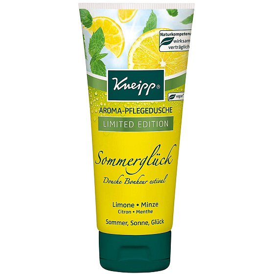 Kneipp Happy Summer erfrischender Duft nach Zitrone und Minze Duschgel 200 ml