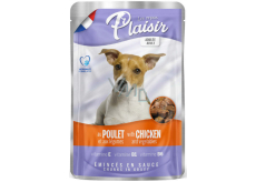 Plaisir Dog Hühnerstücke mit Gemüse, komplettes Futter für erwachsene Hunde, Beutel 100 g