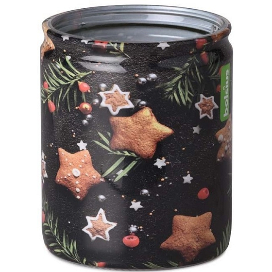 Bolsius Lebkuchen Duftkerze in Glas 68 x 80 mm, Brenndauer 23 Stunden