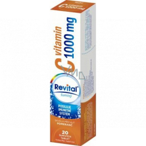 Revital Vitamin C Orange Nahrungsergänzungsmittel für normale Immunfunktion 1000 mg 20 Brausetabletten