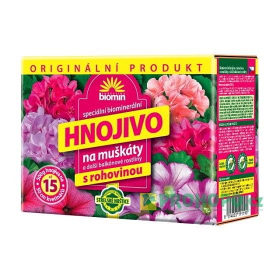 Forestina Biomin Dünger für Geranien und andere Balkonpflanzen mit Hornmehl 500 g