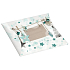 Faltbare Weihnachtsgeschenkbox mit blauen Ornamenten und Glitzer 33 x 25 cm