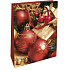 Nekupto Geschenkpapiertüte 14 x 11 x 6,5 cm Weihnachten mit roten Flakons