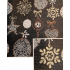 Nekupto Weihnachtsgeschenkpapier 70 x 200 cm Schwarz Creme Schneeflocken, Sterne