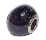 Amethyst blau Anhänger rund Naturstein 14 mm, Loch 4,2 mm 1 Stück, Stein der Könige und Bischöfe