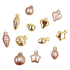 Glaskolben gold und rosa 3 - 4 cm 12 Stück