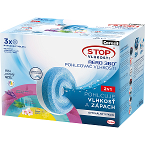 Ceresit Stop Feuchtigkeit Aero 360° Entfeuchter Nachfüllpackung, 3× 450 g Ceresit Stop Feuchtigkeit Aero 360° Entfeuchter Nachfüllpackung, 3× 450 g