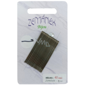 Zemánek Sponky, pérka do vlasů hnědé 40 mm 15 kusů