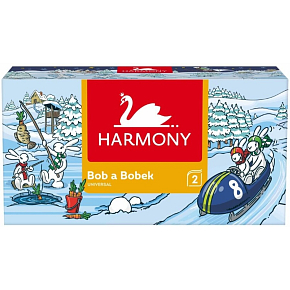 Harmony Universal 2-lagige Papiertaschentücher in der Box Bob & Bobek 150 Stk