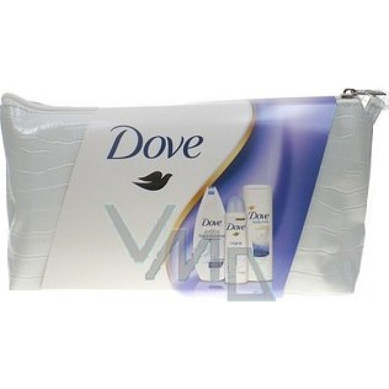 Dove Original Deodorant Spray 150 ml + Duschgel 250 ml + Körperlotion 250 ml + Beutel, Kosmetikset