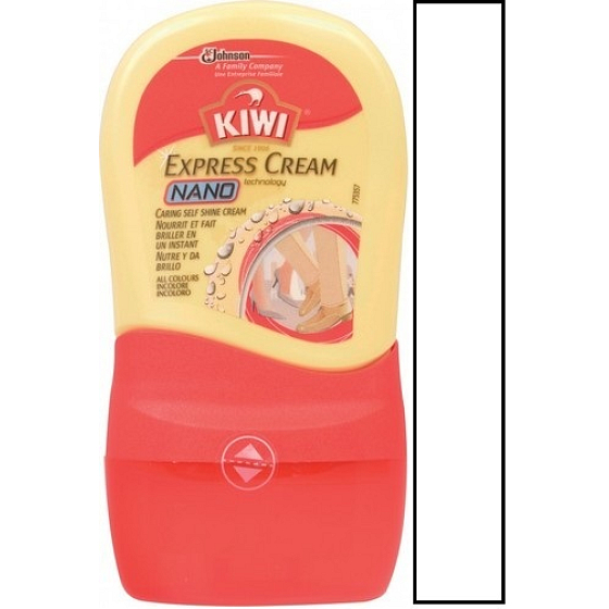 Kiwi Express Cream farblose selbstpolierende und pflegende Creme für Schuhe mit Schwamm 50 ml