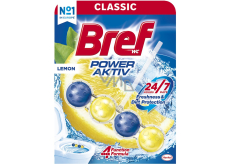 Bref WC Power Aktiv Lemon, WC Block in Kugeln, Zitrone, 50 g