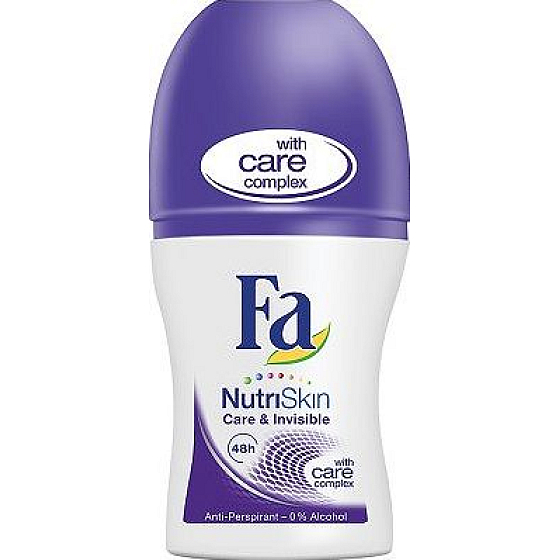 Fa NutriSkin Care & Invisible Ball Antitranspirant Deodorant Roll-On für Frauen 50 ml