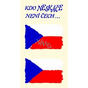 Arch Tattoo Decals für Gesicht und Körper Czech Flag 2 Motiv