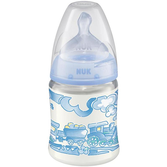 Nuk First Choice Baby Rose & Blue Flasche 0-6 Monate blau verschiedene Designs 150 ml