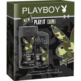 Playboy Play It Wild für Ihn Deo-Spray für Männer 150 ml + Duschgel 250 ml, Kosmetikset