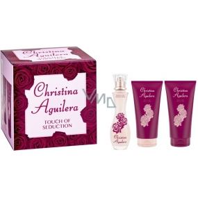 Christina Aguilera Touch of Seduction parfümiertes Wasser für Frauen 30 ml + Duschgel 50 ml + Körperlotion 50 ml, Geschenkset
