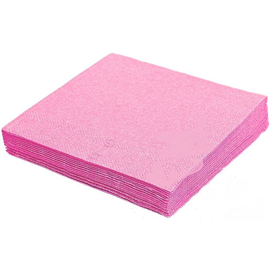 Gastro Papierservietten 2-lagig 33 x 33 cm 50 Stück rosa gefärbt