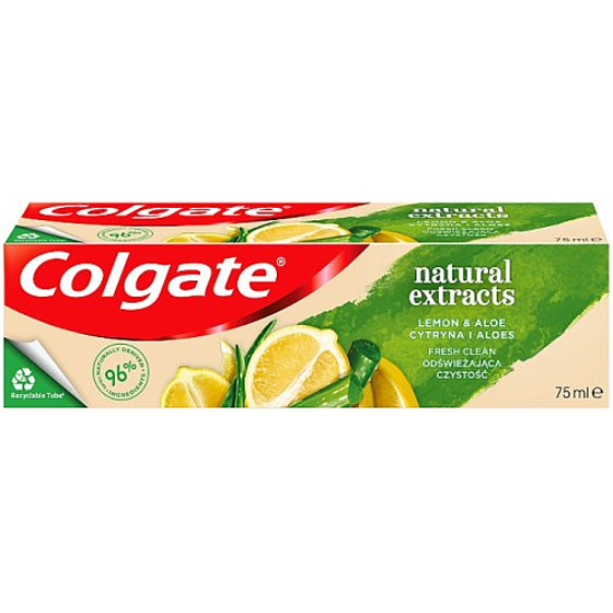 Colgate Natürliche Extrakte Zitrone & Aloe Zahnpasta 75 ml