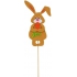 Hase mit Karotte hellbraune Aussparung 11 cm + Spieße
