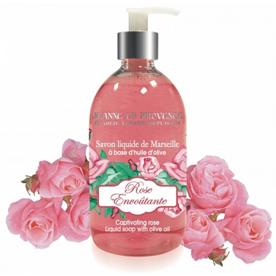 Jeanne en Provence Rose Envoutante - Fesselnder Handseifenspender für flüssige Rosen 500 ml