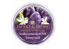 Heart & Home Pflaume und Orangenblüte Soja natürliches duftendes Wachs 27 g