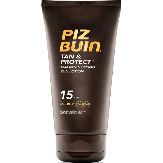 Piz Buin Tan & Protect SPF15 Schutzmilch beschleunigt den Bräunungsprozess um 150 ml