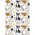 Ditipo Geschenkpapier 70 x 100 cm Weiß mit Hunden 2 Blatt