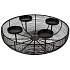 Emocio Metall runder Kerzenständer für Teelichter 370 x 100 mm schwarz