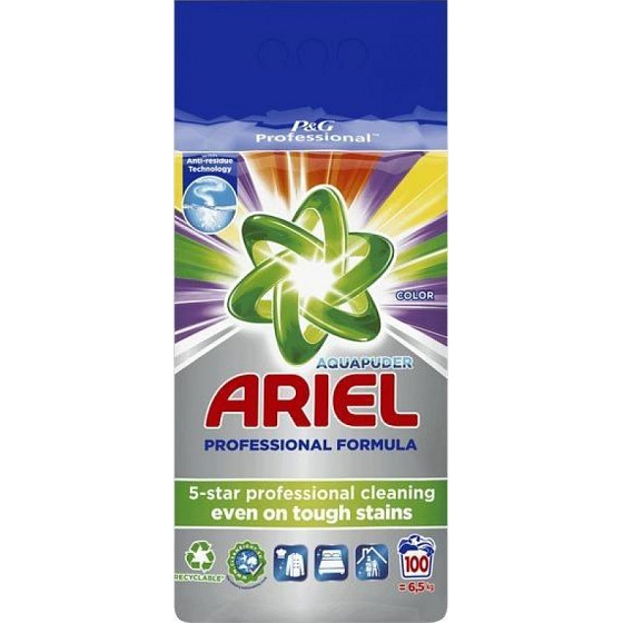 Ariel Aquapuder Color Universalwaschmittel für Buntwäsche 100 Dosen 6,5 kg