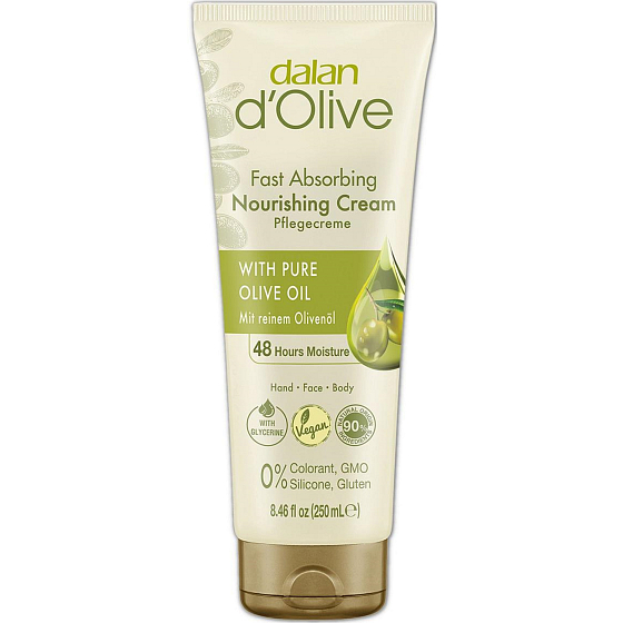 Dalan d Olive Nourishing Cream nährende Hand- und Körpercreme mit Olivenöl 250 ml